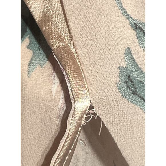 Joanna August Chiffon Maxi Wrap Gown M Pink Floral Flowy Dress Bridal Formal - Picture 7 of 10